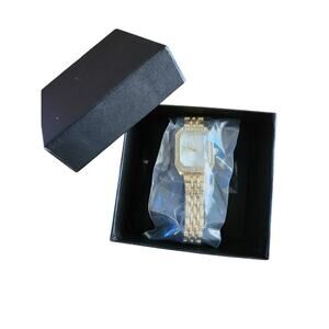 Gold Tone Octagon Crystal Watch Bracelet Style NWT Boxed